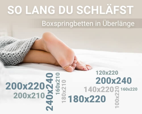 Bett in Überlänge
