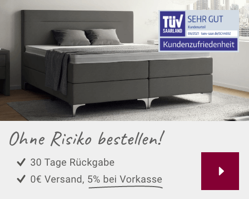 Bett in Anthrazit