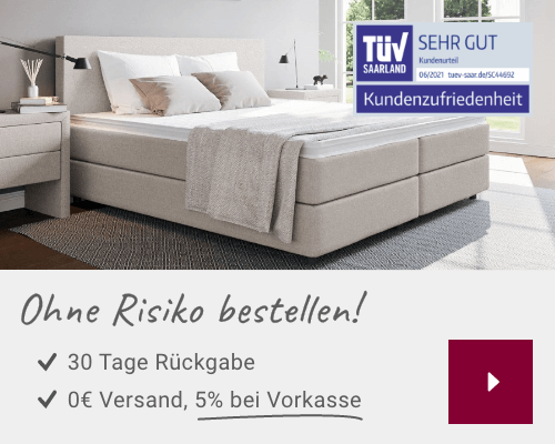 Bett in Beige
