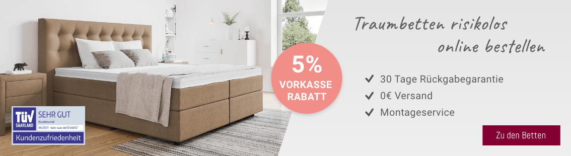 Bett in Braun