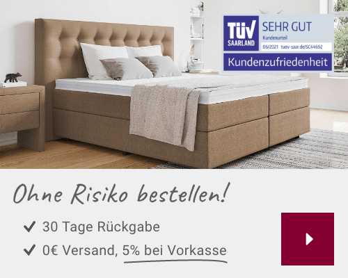 Bett in Braun