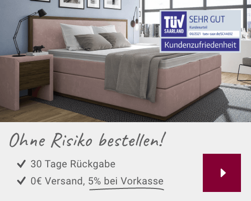 Bett in Rosa