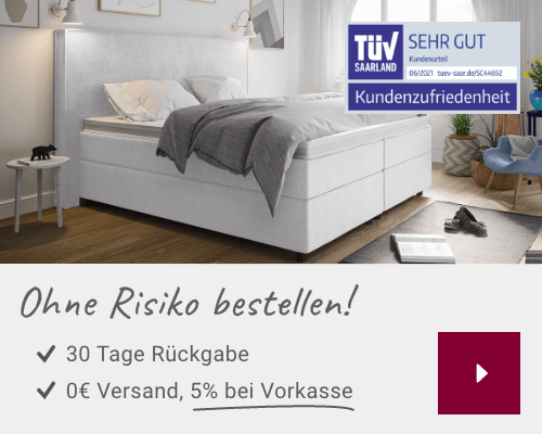Bett in Weiß