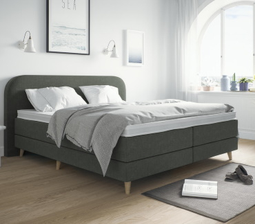 Boxspringbett in Anthrazit