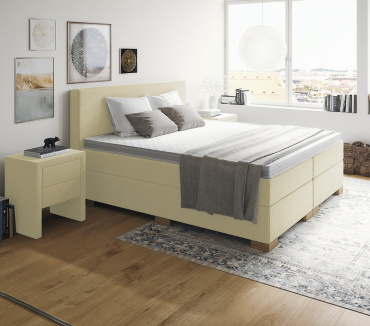 Boxspringbett in Beige
