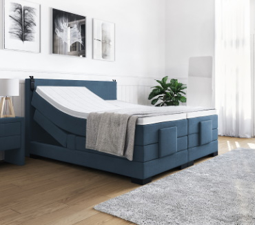 Boxspringbett in Blau