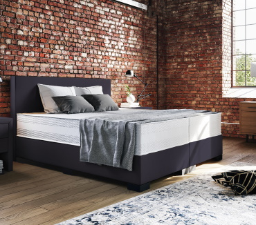 Boxspringbett in Lila