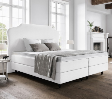 Boxspringbett in Weiss