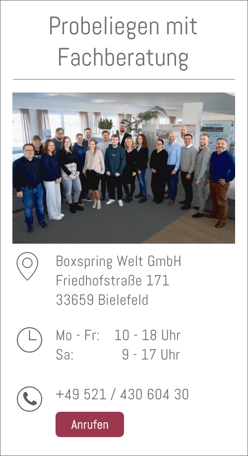 Boxspringbett Fachgeschäft Bielefeld